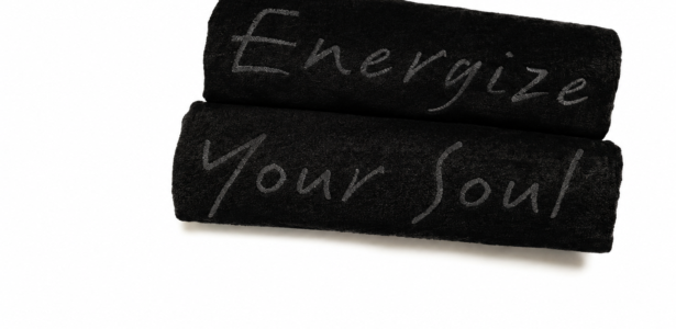 Energize Your Soul Signature Towel- Black