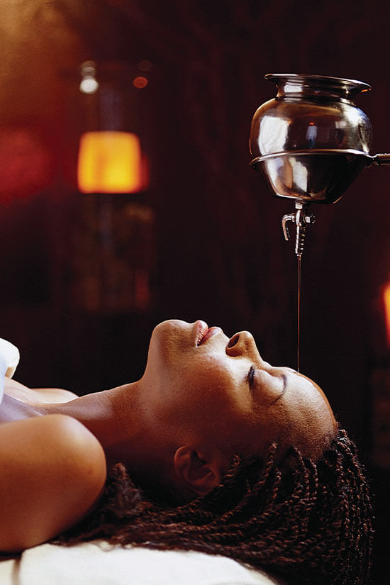 Shirodhara energy therapy treatment