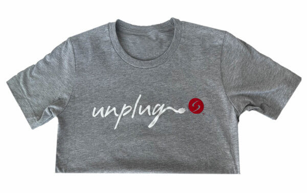 Sundara gray unplug t-shirt with logo
