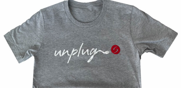 Sundara gray unplug t-shirt with logo