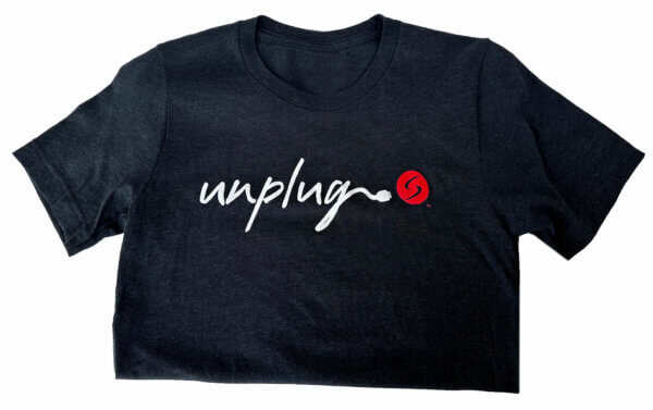 Sundara black unplug t-shirt with logo