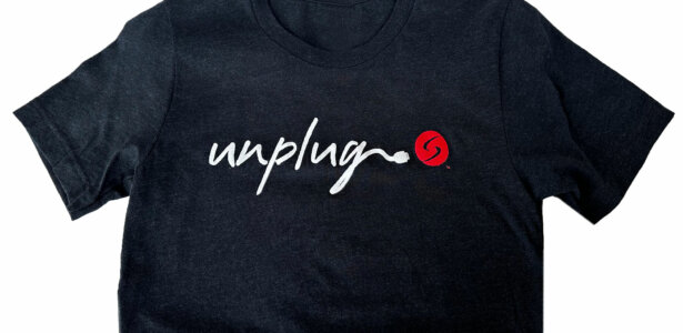 Sundara black unplug t-shirt with logo