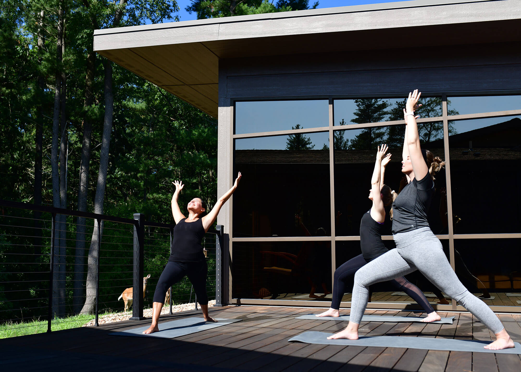 yoga on the deck
