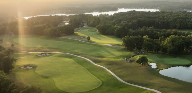 Wild Rock at Wilderness Resort drone overview shot of course. Auction product feature image.
